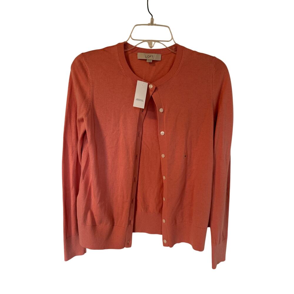 Loft Women's Summer Button Down Cardigan Peach Size XS NWT
